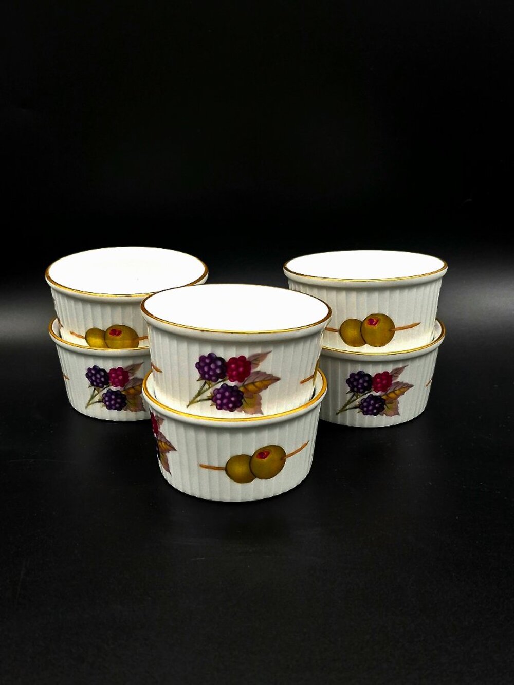 Royal Worcester Evesham Ramikins x 6